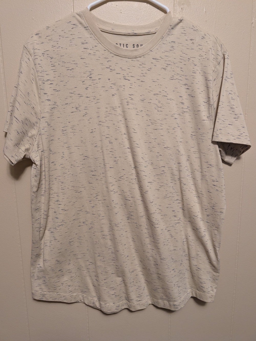 Rustic Souls Men's Cream Distressed Print T-Shirt Size M